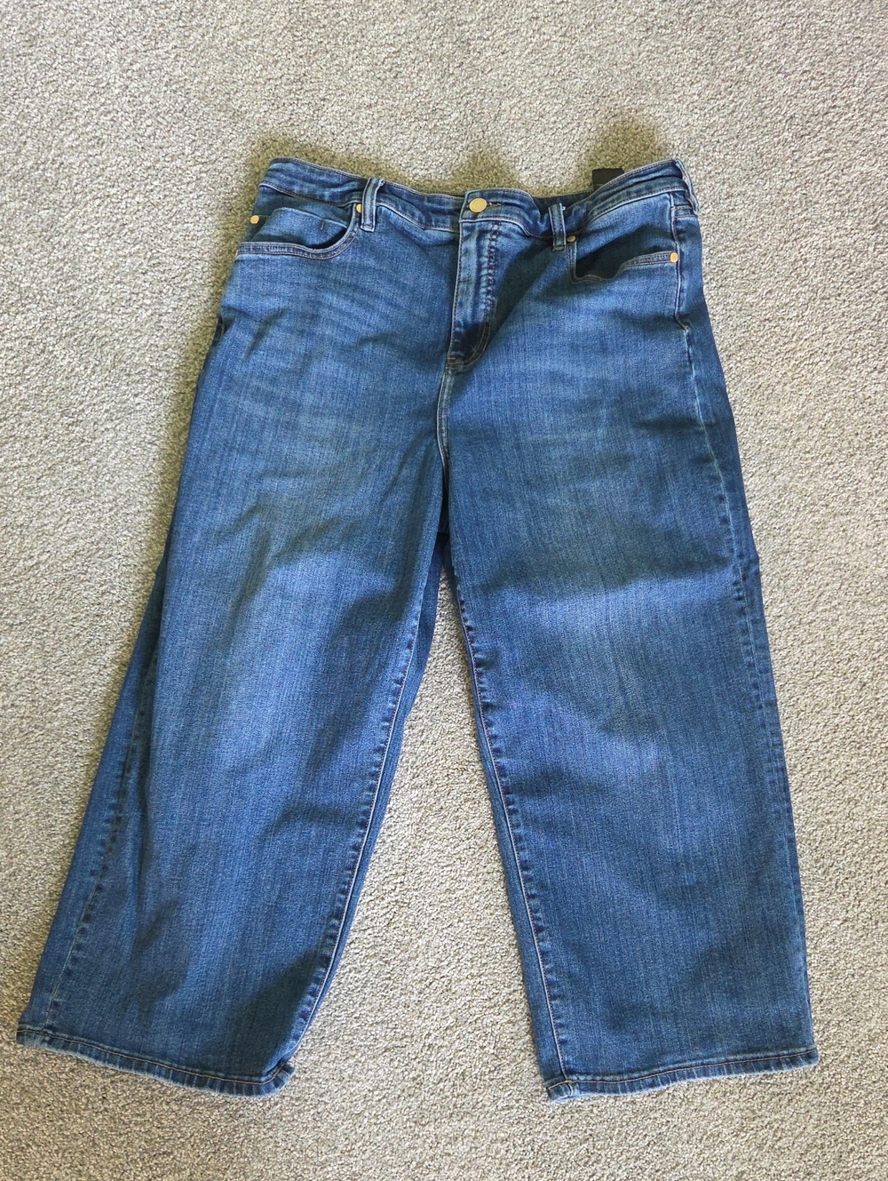 Liverpool Wide-Leg Women's Jeans in Blue Denim